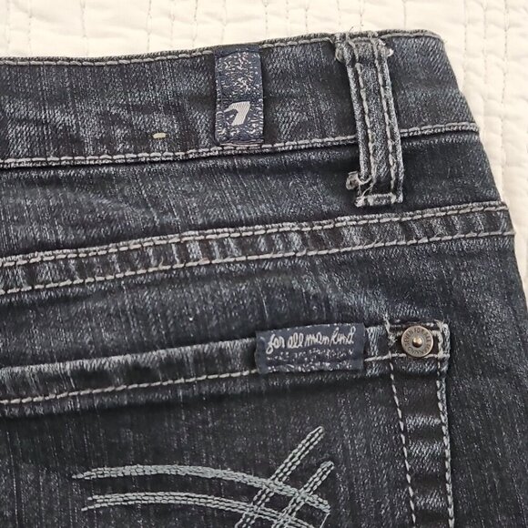 7 For All Mankind High Waist Ankle Gwenevere Jeans Women's 30 (30x31) Skinny EUC - Picture 12 of 16